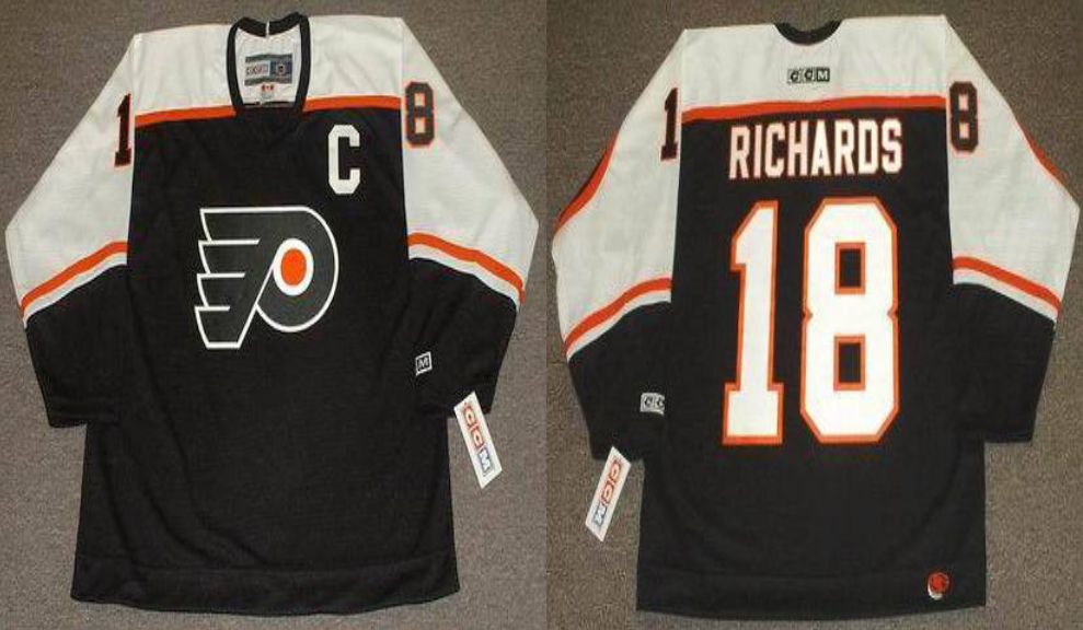2019 Men Philadelphia Flyers #18 Richards Black CCM NHL jerseys->philadelphia flyers->NHL Jersey